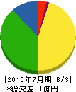 室塚ポンプ商会 貸借対照表 2010年7月期