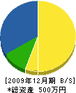 橋本工務店 貸借対照表 2009年12月期