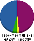 入江電機商会 貸借対照表 2009年10月期