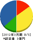 愛媛日化サービス 貸借対照表 2012年3月期