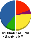 中山工務店 貸借対照表 2010年6月期