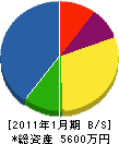 金井電気商会 貸借対照表 2011年1月期