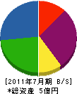 拓洋興業 貸借対照表 2011年7月期