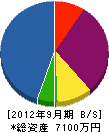 穴沢汽缶工業 貸借対照表 2012年9月期