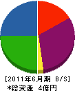 東成建設 貸借対照表 2011年6月期