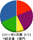 中国開発計装 貸借対照表 2011年8月期