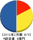 亀井電気 貸借対照表 2012年2月期