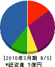 大晃建設 貸借対照表 2010年3月期