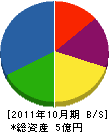 穴井工務店 貸借対照表 2011年10月期