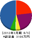 浜田電気商会 貸借対照表 2012年3月期