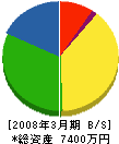 好川塗装店 貸借対照表 2008年3月期