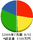 相澤建設 貸借対照表 2009年7月期
