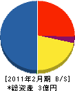 新江 貸借対照表 2011年2月期