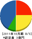 竹内組 貸借対照表 2011年10月期