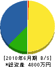 藤井建設 貸借対照表 2010年6月期