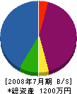 大晃建設 貸借対照表 2008年7月期