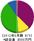作東総合建設 貸借対照表 2012年6月期