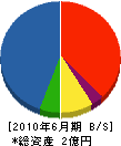 笹沼建設 貸借対照表 2010年6月期
