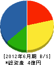 梶山工業 貸借対照表 2012年6月期