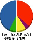佐藤工務店 貸借対照表 2011年6月期