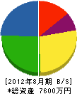 中野開発 貸借対照表 2012年8月期