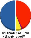 亀井工業 貸借対照表 2012年6月期