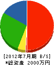 大垣塗装工業 貸借対照表 2012年7月期