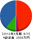 宮崎設備工業所 貸借対照表 2012年9月期