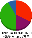 新井吹付塗装工業 貸借対照表 2010年10月期