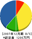 下田工務店 貸借対照表 2007年12月期