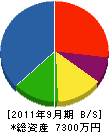 田中板金塗装 貸借対照表 2011年9月期