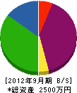 立田塗装店 貸借対照表 2012年9月期