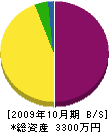 井幸建設 貸借対照表 2009年10月期