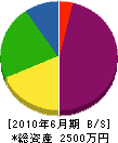 横田組 貸借対照表 2010年6月期