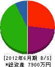 日田文化シャッター 貸借対照表 2012年6月期