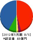 渡辺建設 貸借対照表 2012年5月期