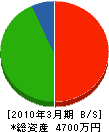 中島組 貸借対照表 2010年3月期