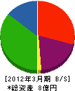 長谷部組 貸借対照表 2012年3月期