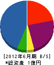 東亜防水リメーク 貸借対照表 2012年6月期