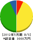 静岡メタリコン工業 貸借対照表 2012年5月期