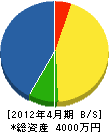 江見電気工業所 貸借対照表 2012年4月期