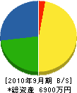 藤花電器 貸借対照表 2010年9月期