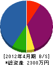 長崎塗装店 貸借対照表 2012年4月期