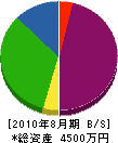 関谷造園土木 貸借対照表 2010年8月期