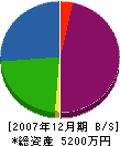 梁瀬電機工業 貸借対照表 2007年12月期