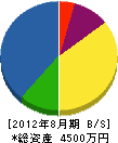 ライフテック・井上 貸借対照表 2012年8月期