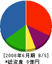 日本窯炉 貸借対照表 2008年6月期
