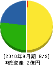 田崎組 貸借対照表 2010年9月期