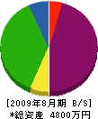 中林電気 貸借対照表 2009年8月期