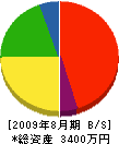 三栄塗装 貸借対照表 2009年8月期